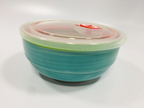 Salad bowl with lid 800ml SPRING DROP AIRBRUSH 139-23093